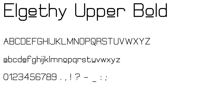 Elgethy Upper Bold font